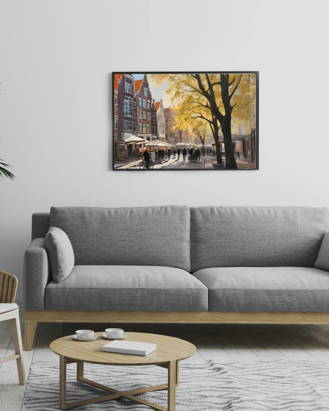 Utrecht Markt wall art canvas in stylish home decor setting
