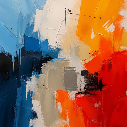 Canvas Schilderij – Wilde Urban Pop Art Compositie met Diepe Stijl