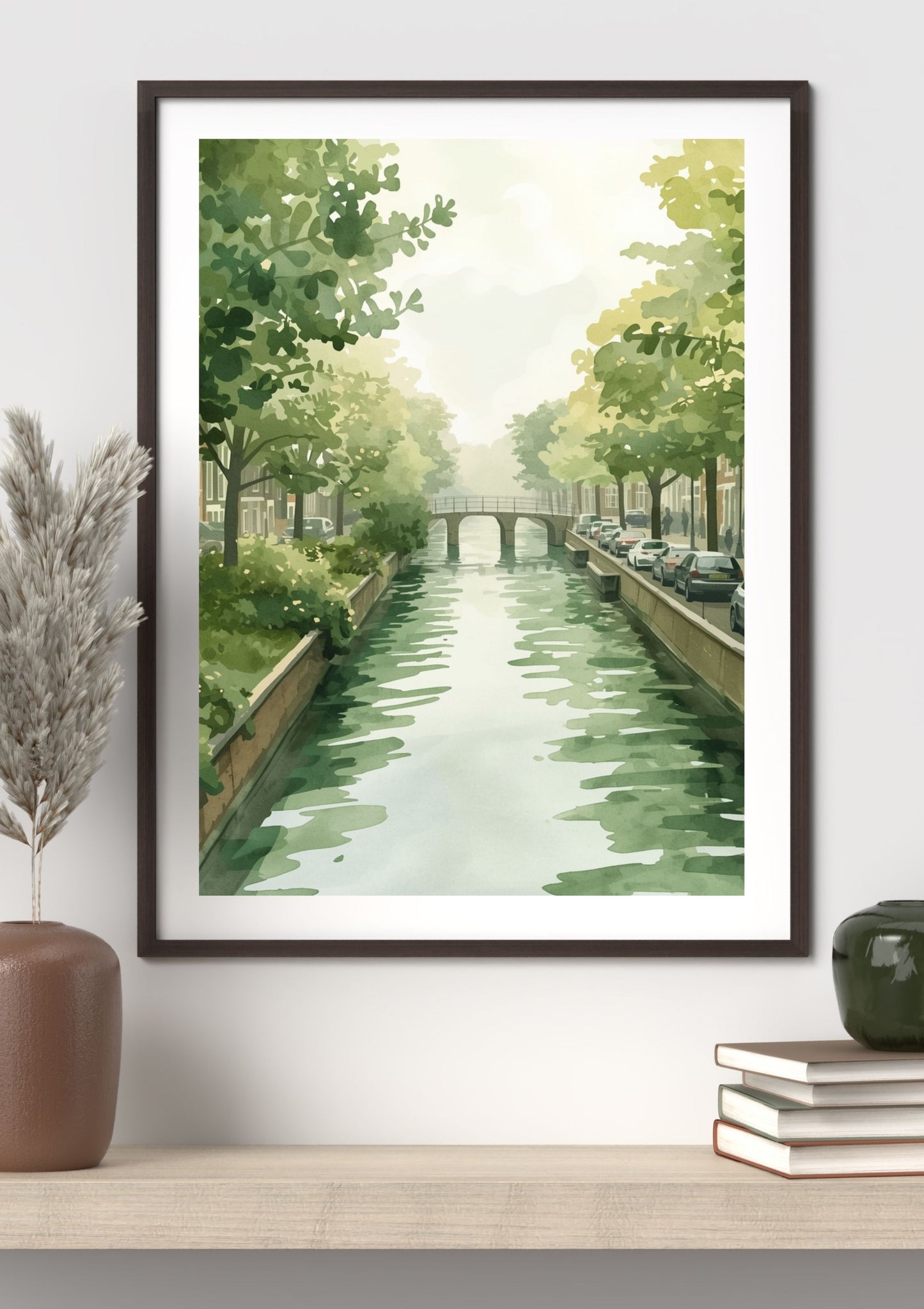 Alkmaar Painting – Green, Calm & Minimalist