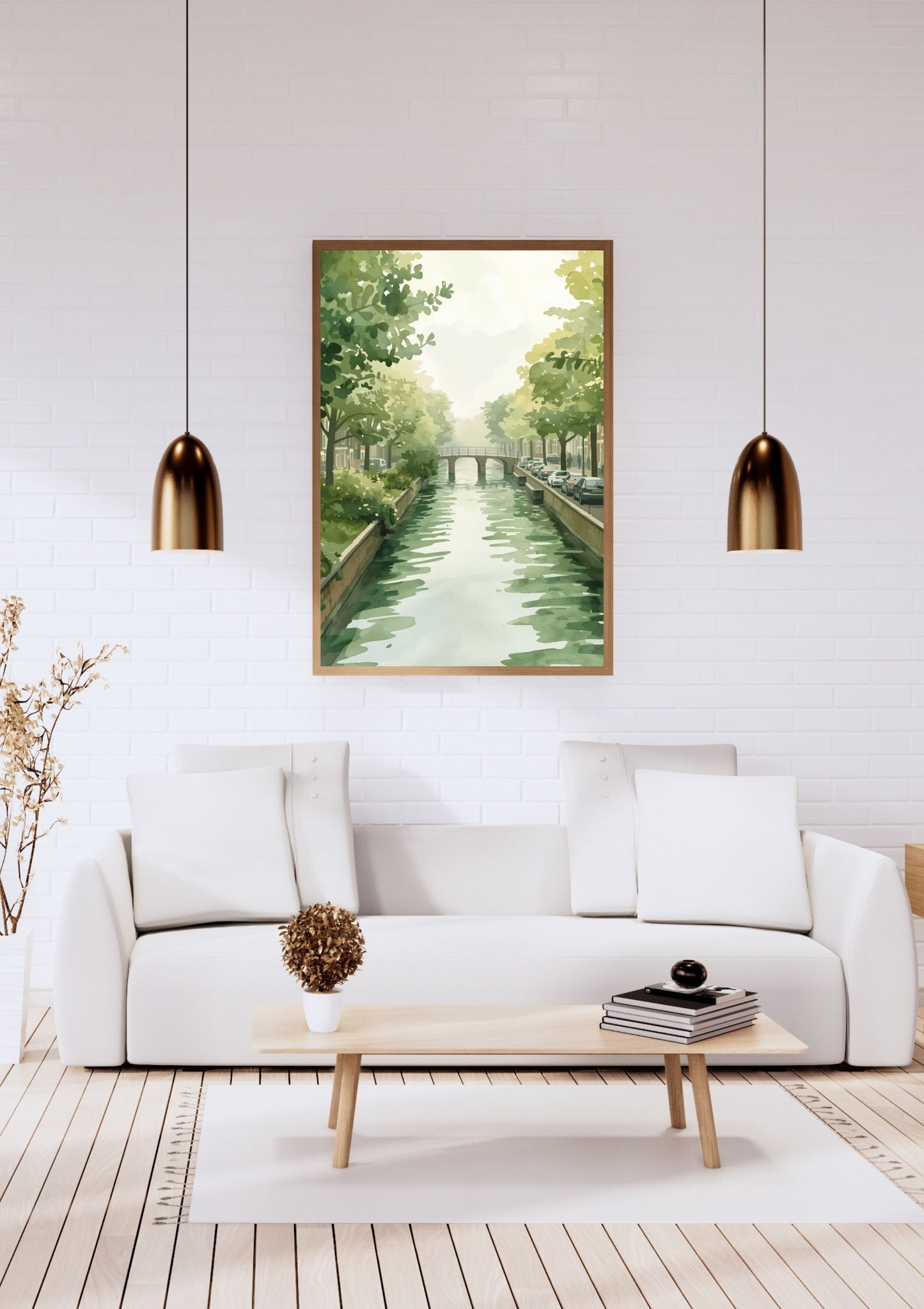Alkmaar Painting – Green, Calm & Minimalist