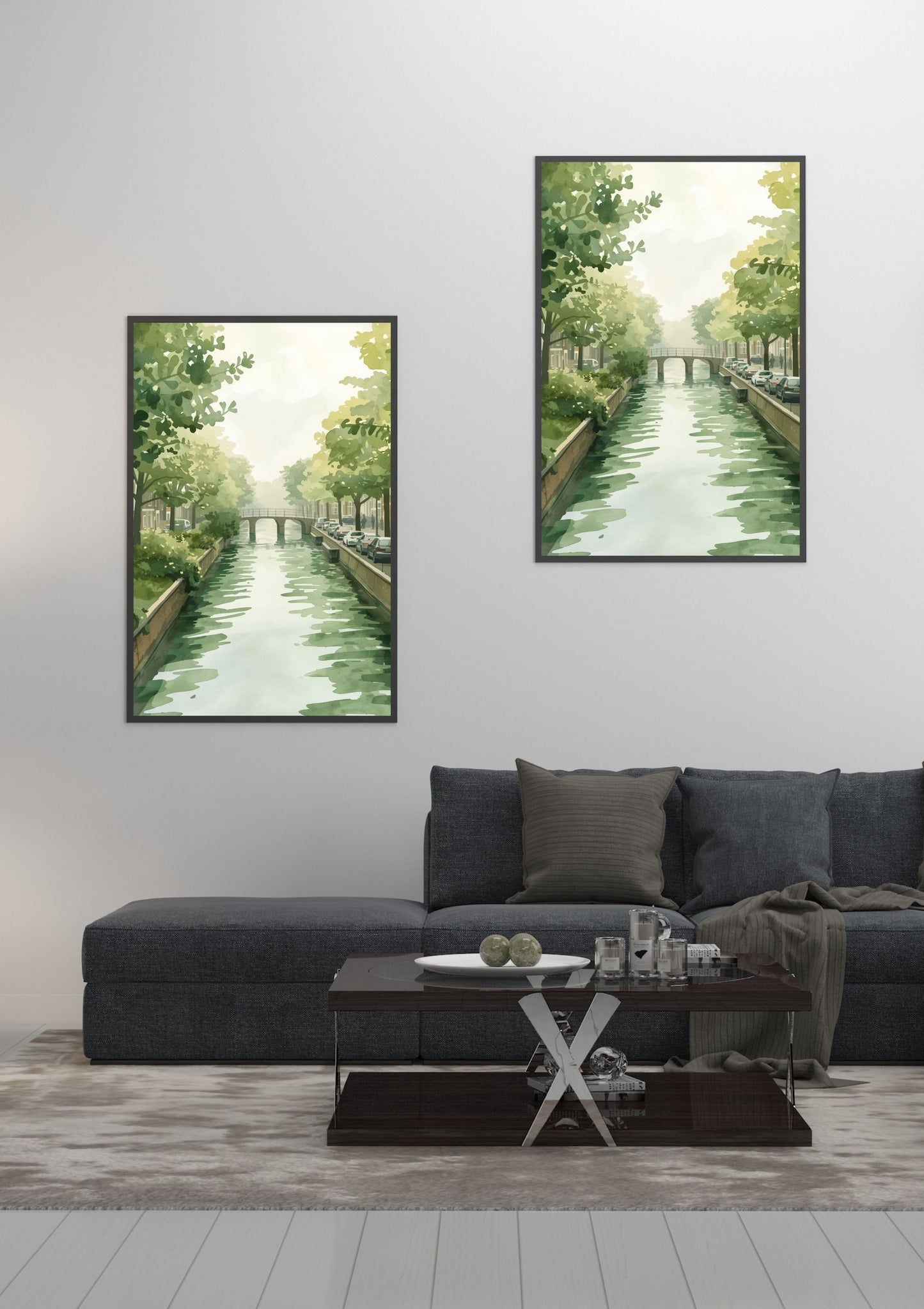 Alkmaar Painting – Green, Calm & Minimalist
