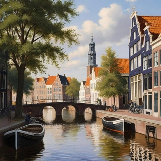 Canvas print of Utrecht Dom tower, iconic city wall art