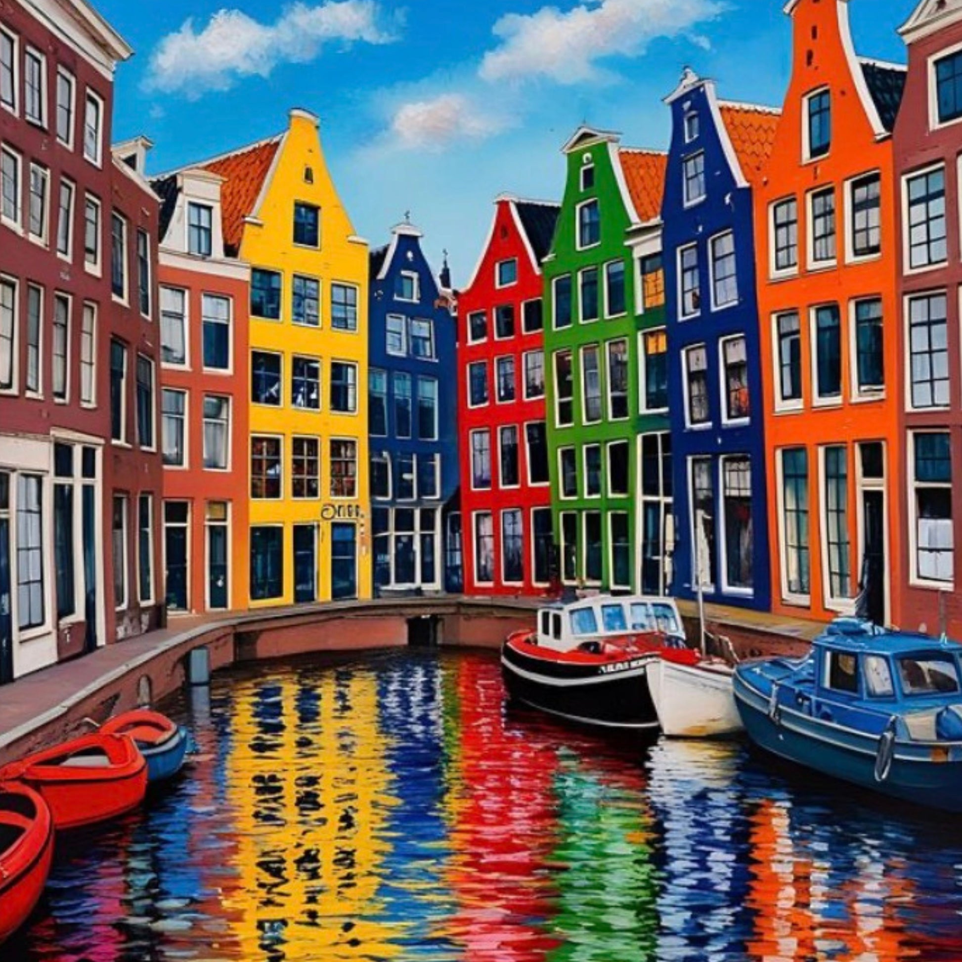 Canvas print of Utrecht city view, wall art for living room