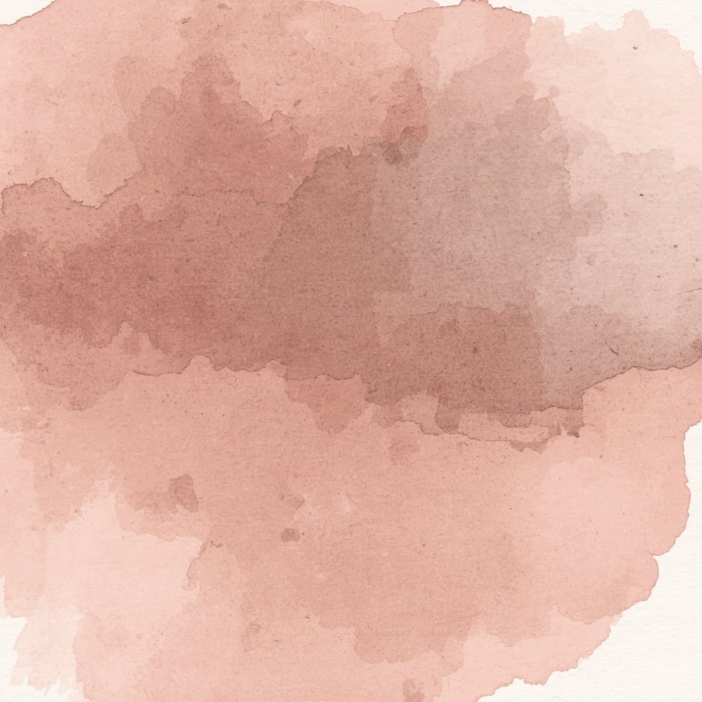 Abstract schilderij met zachte vloeiende roze en oudroze aquarelwassing die als een dromerige wolkencompositie over het crème fond beweegt – dromerig romantisch wall art print voor de logeerkamer
