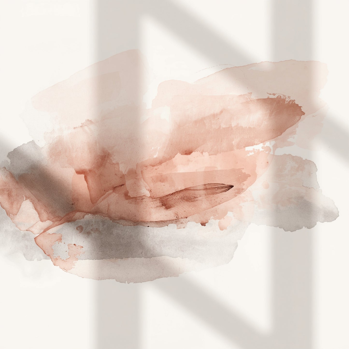 Canvas schilderij met sierlijke handen in zacht licht en schaduw op witte achtergrond — logeerkamer wanddecoratie
