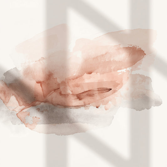 Canvas schilderij met sierlijke handen in zacht licht en schaduw op witte achtergrond — logeerkamer wanddecoratie
