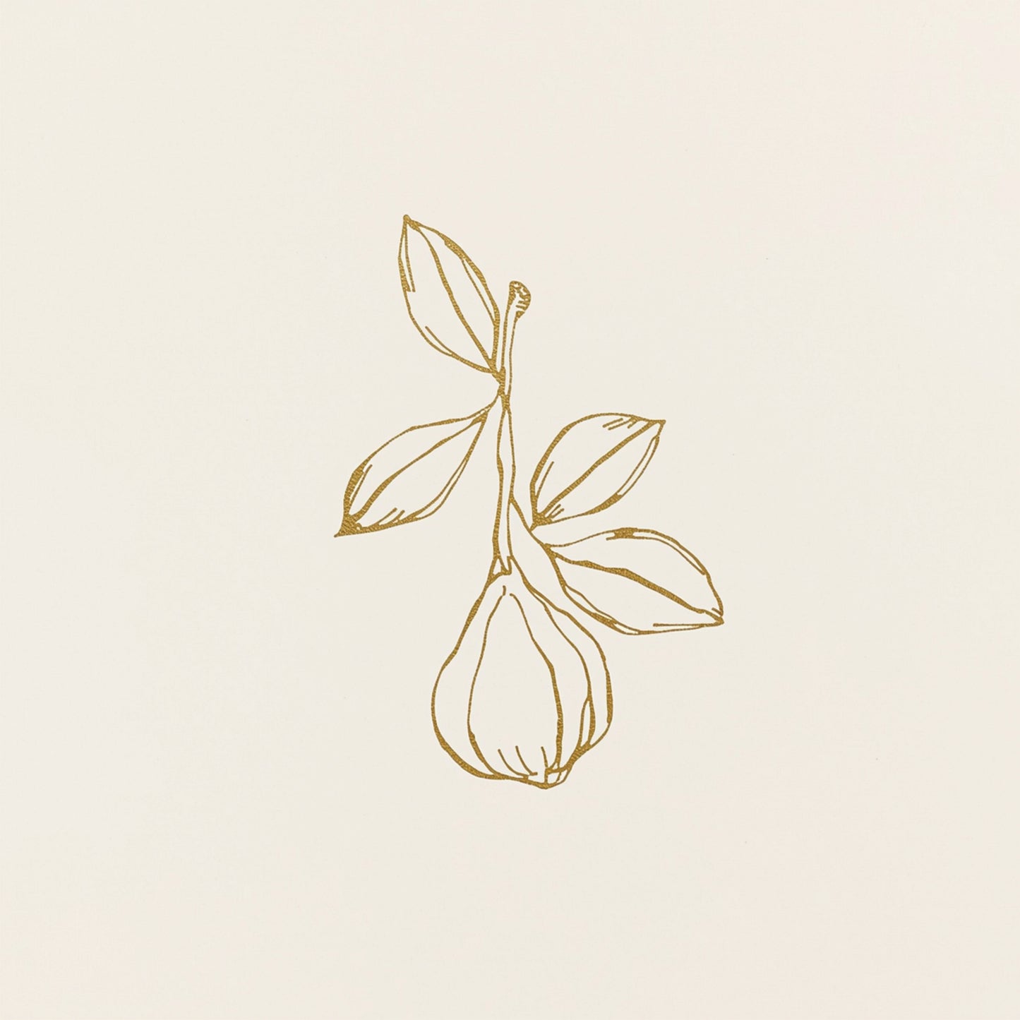 Minimalistisch gouden bloem lijn tekening canvas schilderij met fijne gouden contouren op witte achtergrond — keuken wanddecoratie
