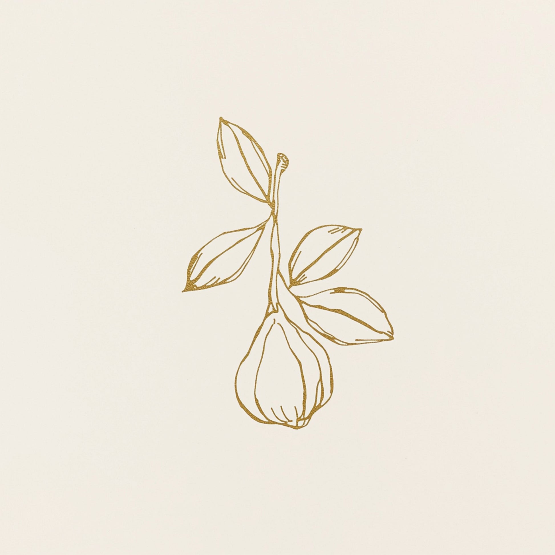 Minimalistisch gouden bloem lijn tekening canvas schilderij met fijne gouden contouren op witte achtergrond — keuken wanddecoratie
